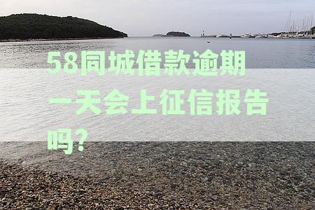 58同城借款逾期一天会上征信报告吗?