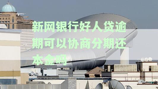 新新网银行好人贷逾期后，如何通过协商实现分期还款以减轻负担？