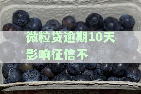 微粒贷逾期10天影响征信不