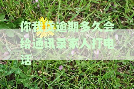你我贷逾期多久会给通讯录家人打电话