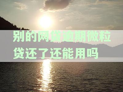 别的网贷逾期微粒贷还了还能用吗