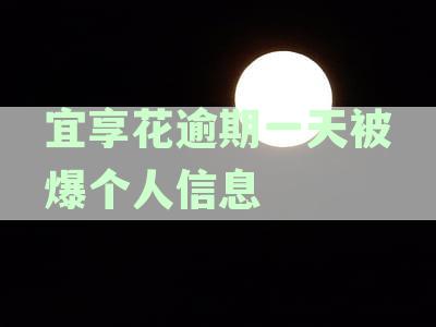 宜享花逾期一天被爆个人信息