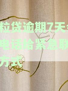 微粒贷逾期7天会打电话给紧急联系人方式