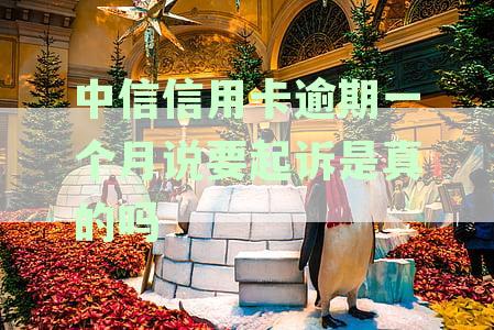 中信信用卡逾期一个月后果及可能的起诉情况，如何应对？