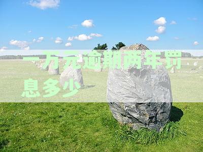逾期两年后一万元的罚息计算方法和具体数额是什么？