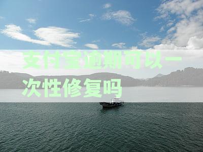 支付宝逾期可以一次性修复吗