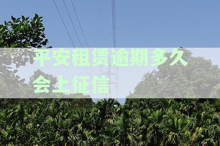 平安租赁逾期多久会上征信报告：影响与后果全解析