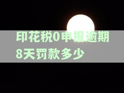 印花税0申报逾期12天罚款多少-印花税0申报逾期要罚款吗