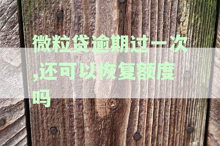 微粒贷逾期一次后，额度恢复及解决方案全面解析，助您轻松应对逾期影响