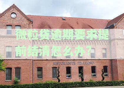 微粒贷有过一次逾期提前还清欠款会不会被套路-微粒贷还款逾期了,提前还款能再借么