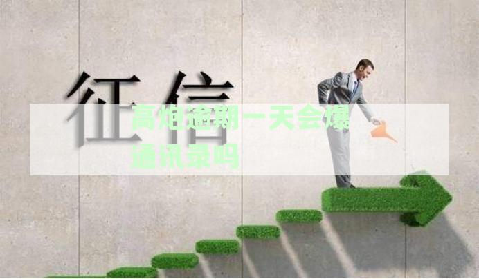 高炮逾期第一天会不会爆通讯录？