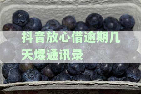 抖音放心借逾期几天会影响个人征信？如何避免不良信用记录？