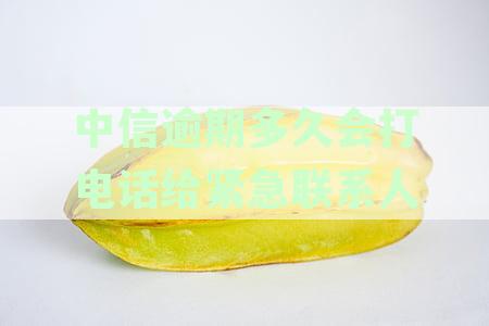 中信银行信用卡逾期后多久会联系紧急联系人的电话？