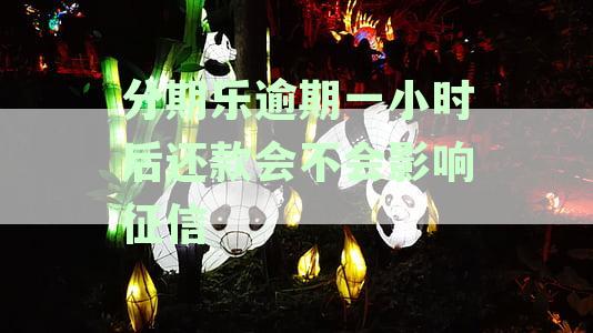 分期乐逾期一天还款，征信会受到影响吗？如何避免逾期对征信造成损害？