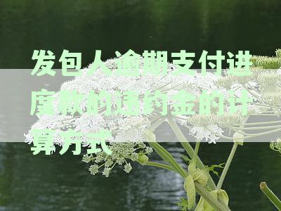 新关于工合同中发包人逾期支付进度款违约金计算方法的详细解析