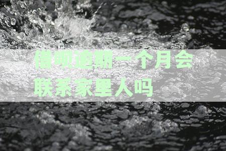 新借呗逾期一个月，家人是否会被联系？如何应对这一情况？