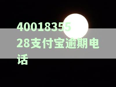 4001835528支付宝逾期电话