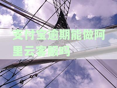 支付宝逾期能做阿里云客服吗