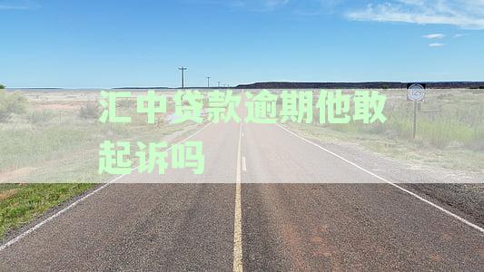 汇中贷款逾期他敢起诉吗